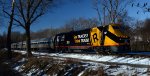 The OL 50th unit, 203, brings Regional #156 to the interchange at the end of Woodall Rd. to go from the ex-N&W to the ex-Southern